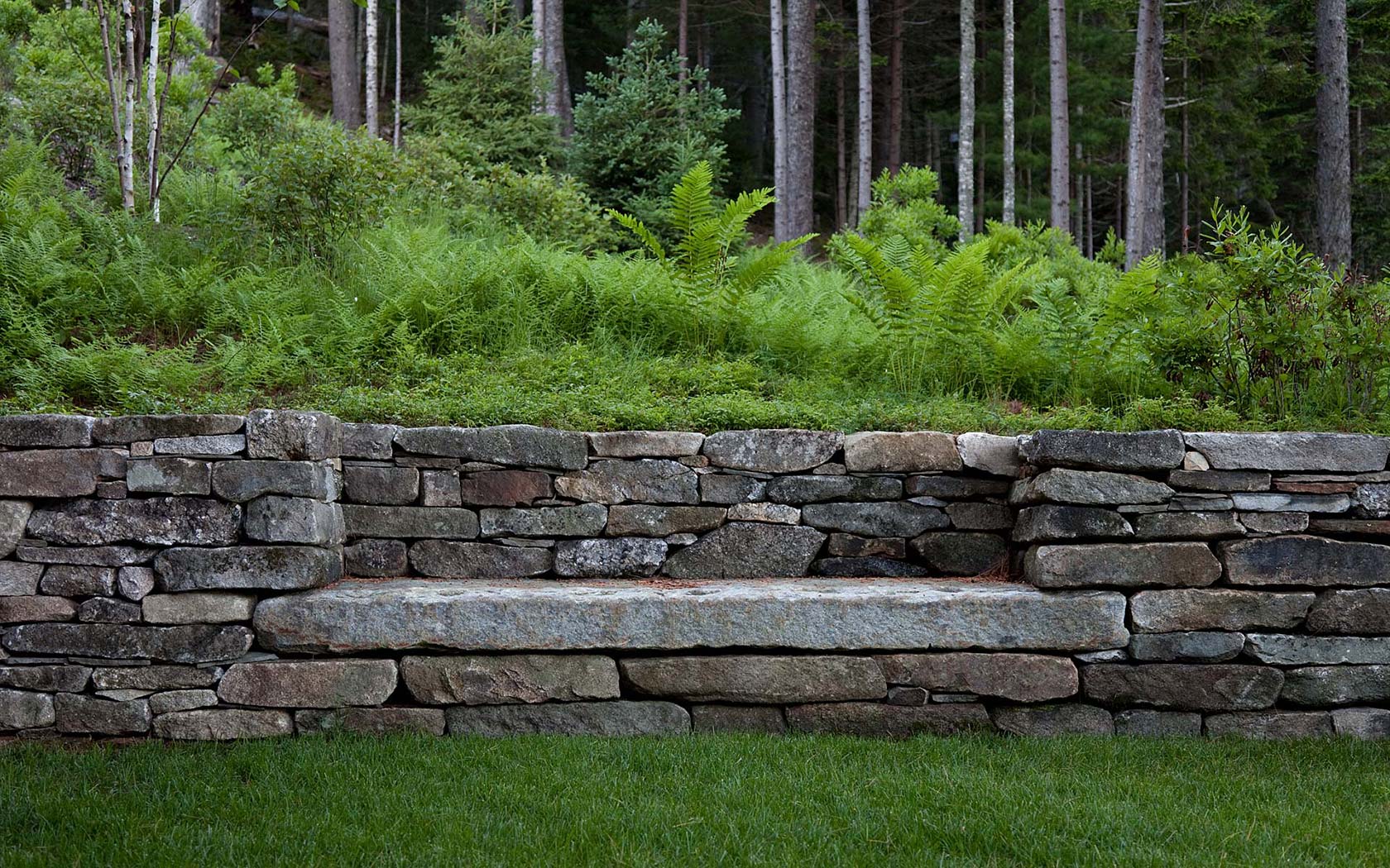 Granite Wall Bench